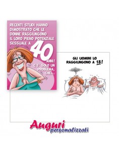 Biglietto sexy-40 anni Lei