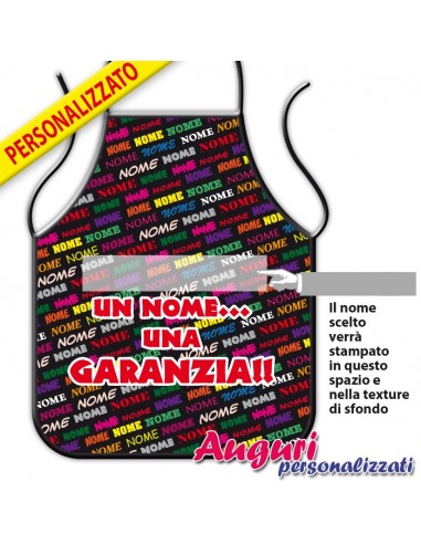 Grembiule Personalizzato con Frase, Nome, Anno e Città - Idea Regalo  Originale per Lei