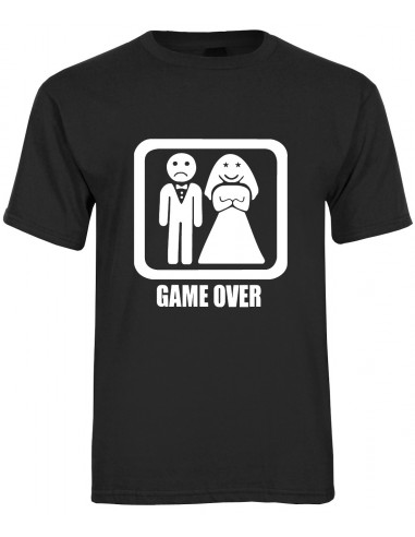 t shirt Uomo Addio Al Celibato Gadget Matrimonio Sposo Game Over Nozze  Party