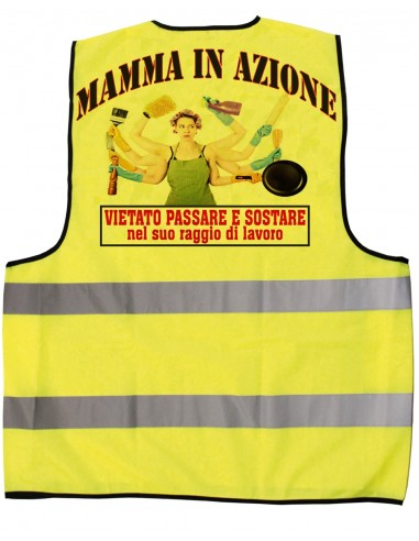 Gilet giallo fluo-Mamma