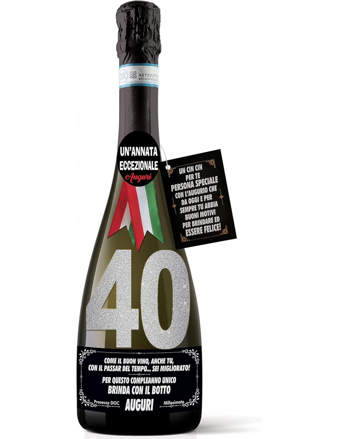 Prosecco Auguri 40 anni-Lui